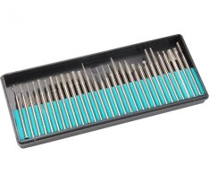 EXTOL CRAFT diamantová brusná tělíska, sada 30ks, průměr dříku 3,2mm, hrubost P150 73420