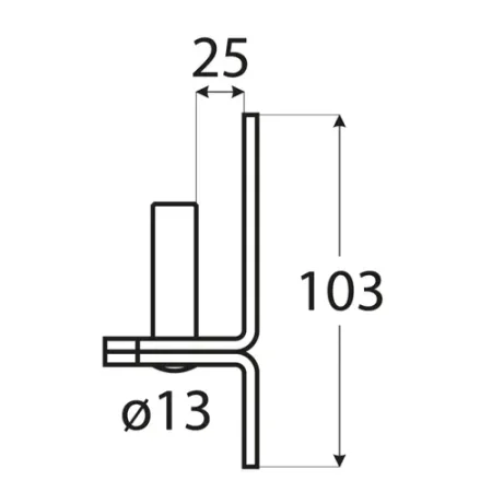 DOMAX držák čepu 25x103mm C13/25 8304 DMX