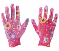 EXTOL LADY rukavice zahradní nylonové polomáčené v nitrilu, velikost 7" 8856669