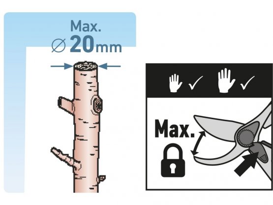 nůžky zahradnické, 215mm, na stříhání větví do průměru 20mm, SK5, EXTOL PREMIUM 8872102