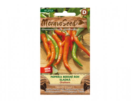 MoravoSeed Paprika zeleninová ORAHORN, typ beraní roh, sladká 64513