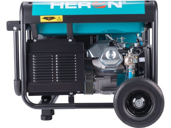 HERON elektrocentrála benzínová a plynová (LPG/NG) 17HP/8,2kW, elektrický start, ATS ready, podvozek 8896326