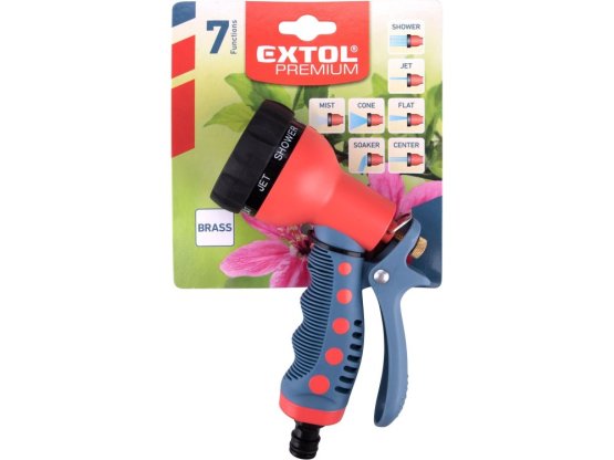 EXTOL PREMIUM 70213 postřikovač zahradní kovový, 7funkční, mosazné tělo a tryska