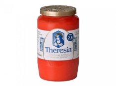 Svíce hřbitovní Bolsius Theresia kompozitní 155g ~ 58h červená