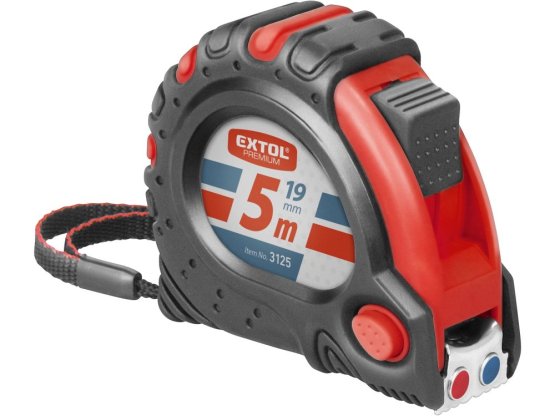 metr svinovací, 5m, š. pásku 19mm, 3125 EXTOL PREMIUM