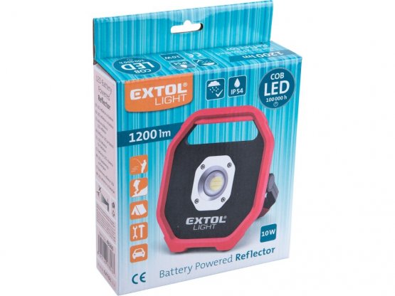 EXTOL LIGHT reflektor LED, 1200lm, na baterie 43260