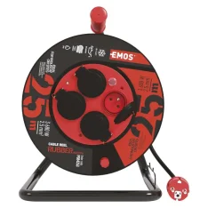 EMOS Prodlužovací gumový kabel na bubnu 25m / 4 zásuvky 230V KL29115 1908542500