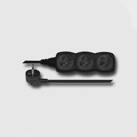 Emos kabel prodlužovací černý 3 zásuvky 3m KL871303